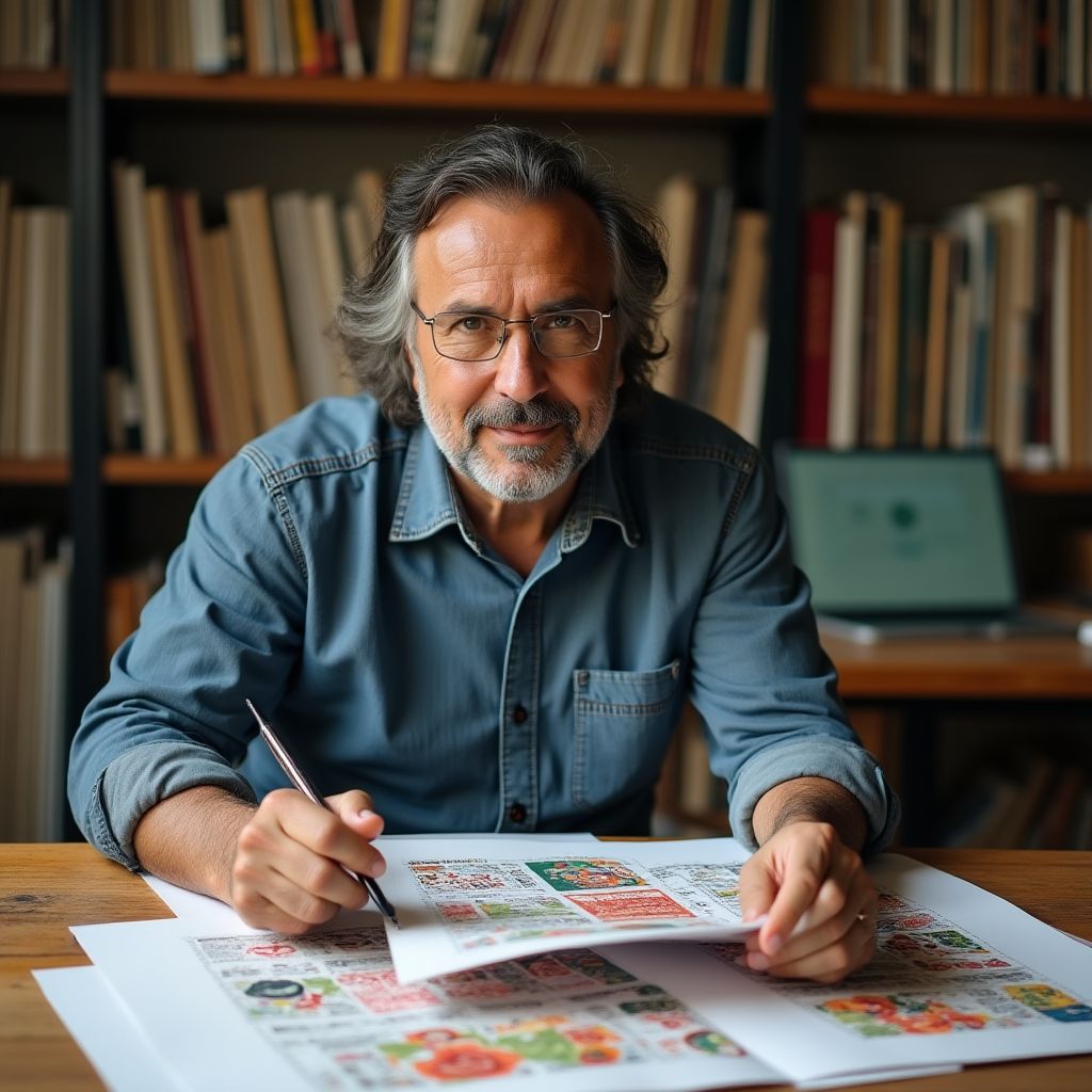 Foto del coordinador de diseño gráfico